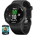 Garmin 010-N2156-05 Forerunner 45 GPS Heart Rate Monitor Running Smartwatch Black (Renewed) Bundle with 2 YR CPS Enhanced Protection Pack