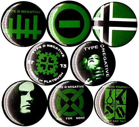 TYPE O NEGATIVE 8 NEW pins buttons badges Peter Steele Carnivore bloody kisses