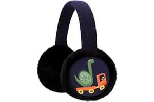 BUTITNOW Toddler Kids Knit Dinosaur Earmuffs Soft Plush Comfortable Winter Outdoor Ear Warmers for Boys Girls