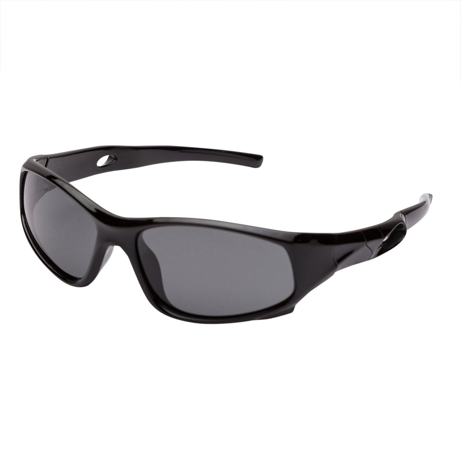 Gansta kids sunglasses for baby girls & baby boys with UV protected UV 400 Polarise Lens Wrap-around age group 5 to 10 years (GK1001-Blk)