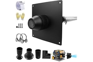 CINVEI Generator Exhaust Extension Silencer Kit with Insulated Through-Wall Mounting Plate Safely Vent Exhaust Reduce Noise By 52% Compatible With Firman H07552 Wh03242 T07571/3 Honda Eu6500/7000is Muffler