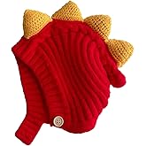 PTILSERY Kids Pullover Hat Cartoon Dinosaur Knit Baby Bonnet Stretchable Earflap Caps for Boys and Girls Aged 3 to 8 Years