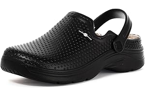 GAATPOT Womens Mens Fur Lined Clogs Waterproof Garden Shoes Winter Warm Fleece Lining Fuzzy House Home Slippers Indoor Outdoor Mules