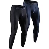 DEVOPS 2 or 3 Pack Men's Compression Pants Athletic Leggings with Pocket/Non-Pocket