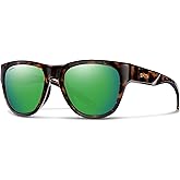 SMITH Rockaway Sunglasses – Performance Sports Sunglasses with Wrap around Fit for Cycling, Running, Baseball, Golf – for Men & Women – Tortoise + ChromaPop Polarized Green Mirror