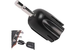 Black Hexagonal Guitar String Winder Head Tool Electric Drill Compatible for Guitar and Bass Tuning Peg Maintenance