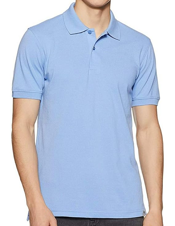 Buy Men's Solid Regular Polo Shirt Sky Blue Colour (XL) at Amazon.in