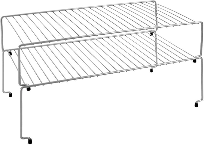 Metaltex SKY -Estante organizador apilable, 47x23x26 cm, gris