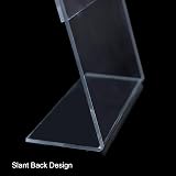 ROSshine A4 Menu Holders 3 Pack Slant Back Acrylic Sign Holder Clear Poster view 5
