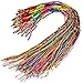 Hotop 30 Pcs Handmade Braided String Bracelets Bulk Rainbow Braided String Assorted Colors Friendship Cords Thread Strand Bracelet for Wrist Ankle Teen Party Favors Supplies(Knot)
