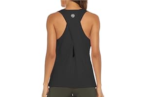 MOVUP Womens Cross Back Active Tank Tops Workout Yoga Exercise Gym Racerback Tops for Women