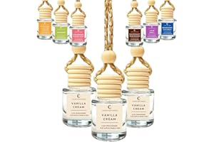 Golden Light Candles Car Air Freshener Hanging | Vanilla Car Air Fresheners | Long-Lasting Fragrance Oil Diffuser | Cute Scent Diffuser | Pack of 3 | Made in USA