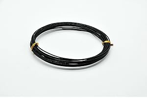 Yountiger Aluminum Wire, Wire Armature, Bendable Metal Craft Wire for Making Dolls Skeleton DIY Crafts (12Gauge(2mm), Black)