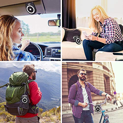 image for synmixx Bluetooth Handsfree Car Speaker - AUTO Power ON Wirefree Hands