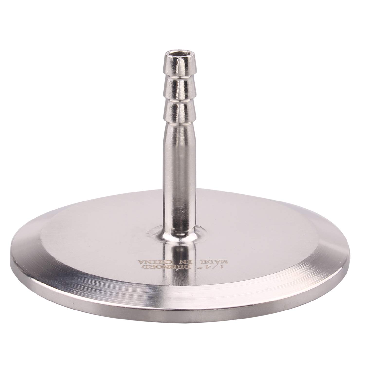 DERNORD 2" Tri Clamp to 0.25" Hose Barbed Adapter SUS304 Sanitary Hose Barb Pipe Fitting (1/4 Inch Barb Hose)