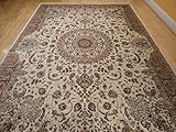 Stunning Silk Rug Persian Traditional Area Rugs 5x8 Living Room Rug Ivory Rugs Luxury 5x7 Silk Brand High Density Bedroom Rug (Medium 5'x8')