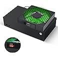 G-STORY Cooling Fan for Xbox Series S with Automatic Fan Speed Adjustable by Temperature, LED Display, High Performance Cooling, Low Noise, 3 Speed 1500/1750/2000RPM (140MM) with RGB LED (Black)