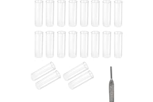 FRUSSONIA Aglets for Shoelaces,20pcs Sneaker Shoe Lace Shortening Repair Aglet Tips,Clear Shoe Lace Ends Tips with Good Heat 