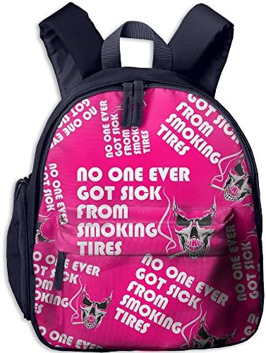 No One Ever Got Sick From Smoking Tires Student Printed Book Bags Travel Waterproof Daypack Bags School Bags