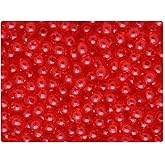 BeadTin Ruby Transparent 5mm Round Plastic Beads (700pcs)
