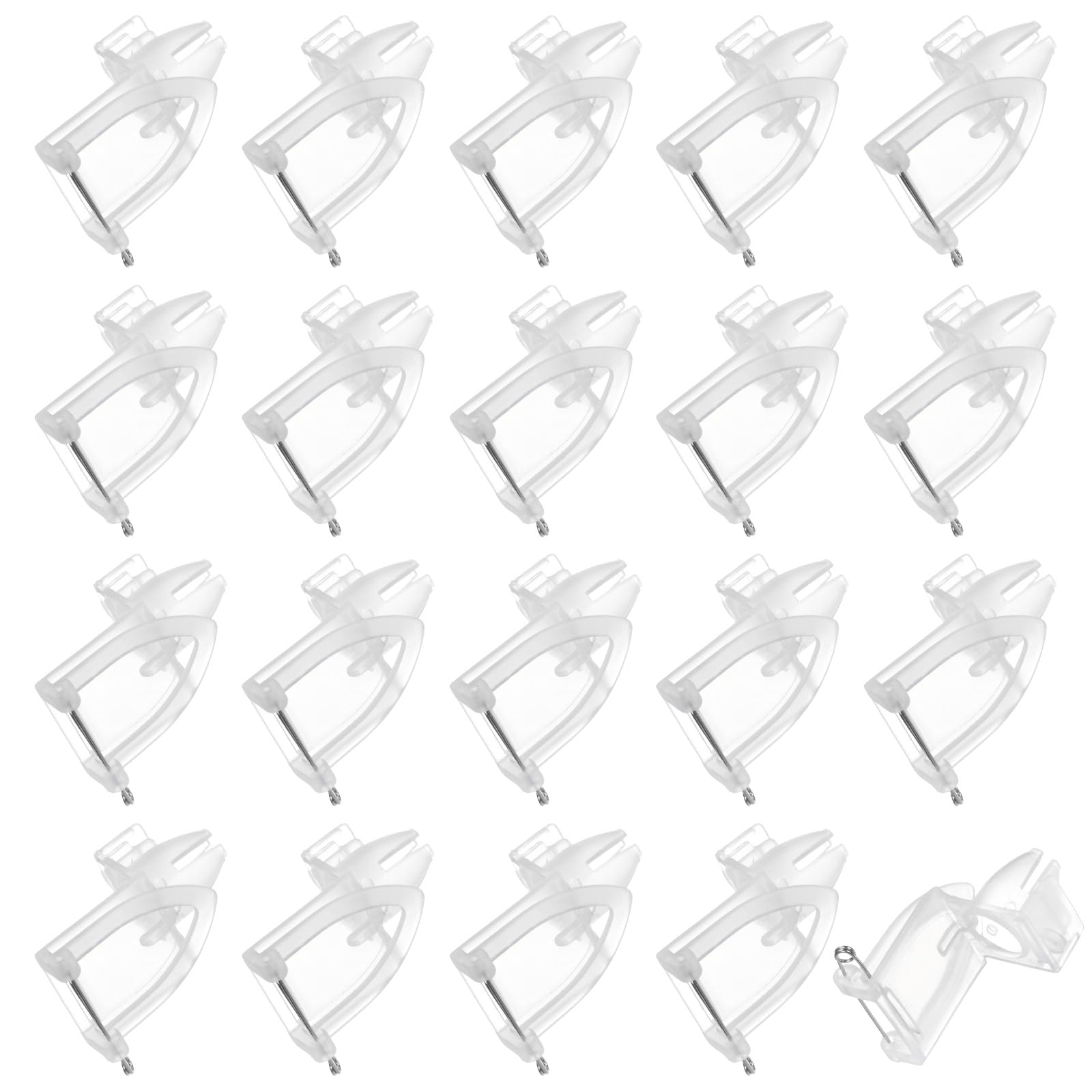 M METERXITY 50-Pack Boutonnieres Safety Pins, Plastic Triangle Corsage Pin Buttonhole Flowers Pins for Wedding/Bridegroom Brooch/Party, Safety Clips Holder [4.5cm, White]