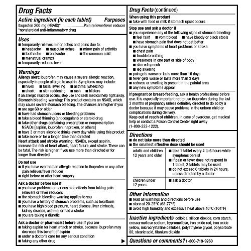 2 Basic+Care+Ibuprofen+Tablets+Count