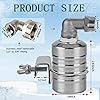 TERRIFI 1/2" Water Float Valve, 304 Stainless Steel Fully Automatic Water Level Control Float Valve, Auto Shut Off Ball Mini Float Valve, Suirtable For Water Tank, Water Towers - View #2