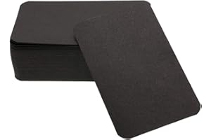 Penta Angel 100 Pcs Mini Paper Blank Gift Notes Cards DIY Craft Small Word Business Message Cards (Black)