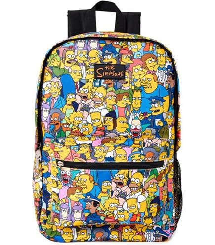 Canvas Simpsons Backpack Set with Water Bottle, 17 Inch, Adjustable Straps The Simpsons Unisex Character Backpack with Internal Laptop  main image 4