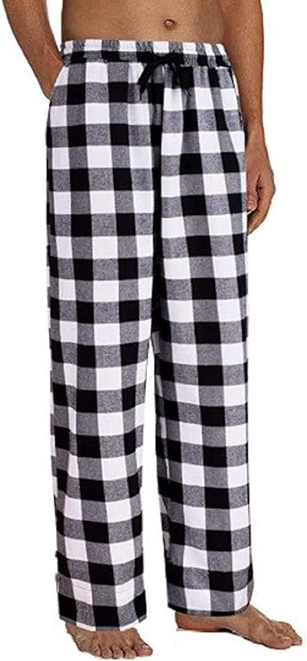pink and white plaid pajama pants