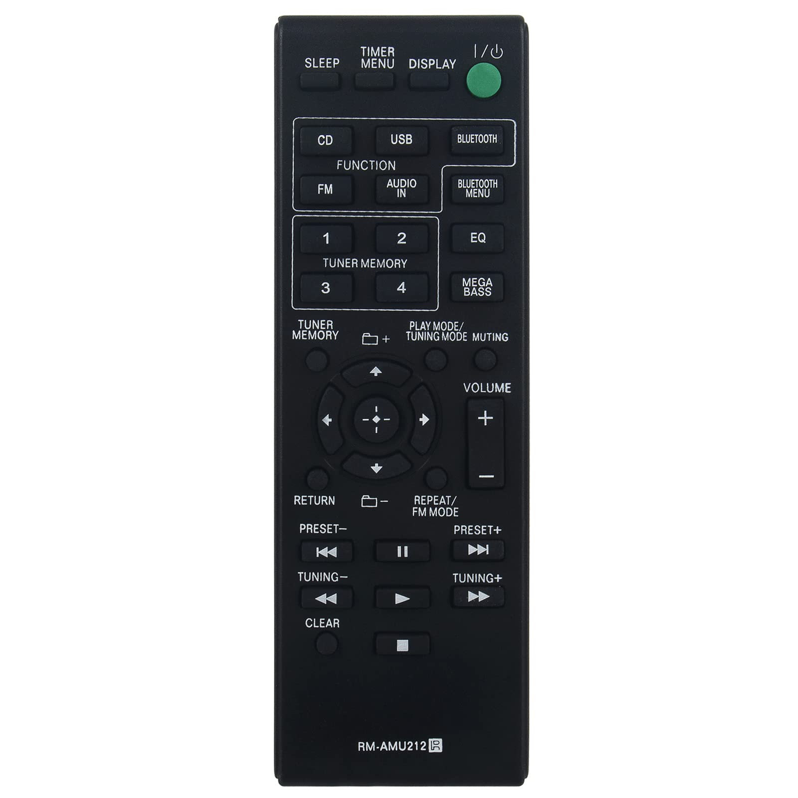 RM-AMU212 Sub RM-AMU213 Remote Control Replacement Suit for Sony Home Audio System CMTX3CD CMTSBT20 SSSBT20 HCDSBT20 CMT-X3CD CMT-SBT20 SS-SBT20 HCD-SBT20 CMT-X3CD CMT-SBT20 SS-SBT20 HCD-SBT20