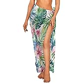 Quidrwyo Swimsuit Coverup for Women Semi-Sheer Chiffon Sarong Bikini Wrap Skirt Lightweight Bathing Suit Cover Up