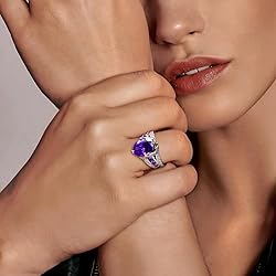 AGRULE 11.73 Carat Big Purple Gemstone Ring for Men