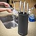 Premio Modern Knife Block Black - Best Knife Holder - SoftTouch Makes It Soft & Easy To Clean - Universal Knife Block - Knife Block Without Knives - Fits 12 Knives -Unique Kitchen Knife Holder
