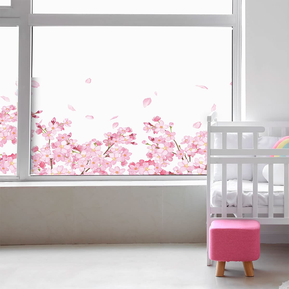 Opaque Cherry Blossom Window Film Sticker for Window & Shower Door - 40 x 100 cm