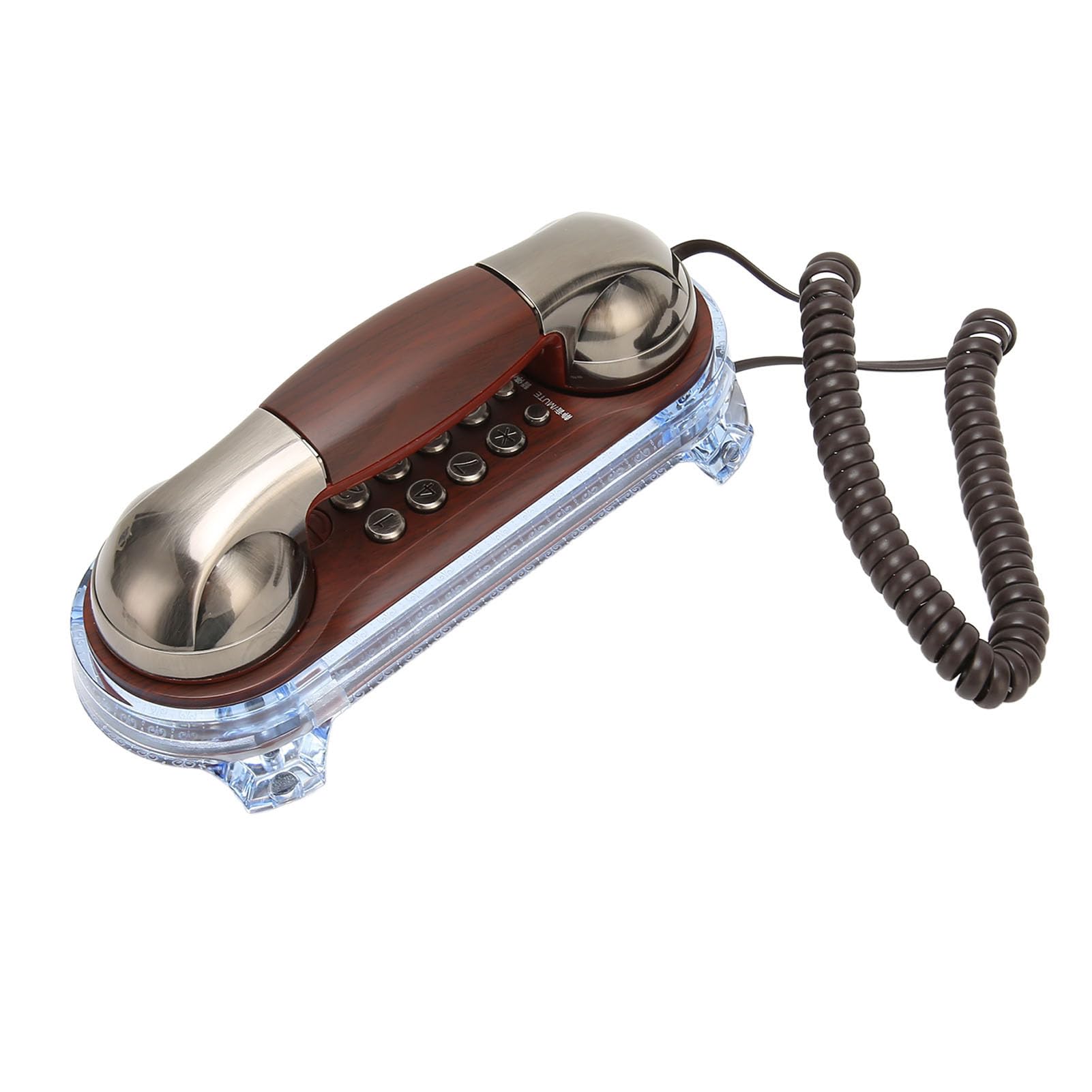 Classic Retro Wall Mount Corded Telephone with Indicator, Old Style for Kitchen Home, Gifts (Cobalt Nickel)