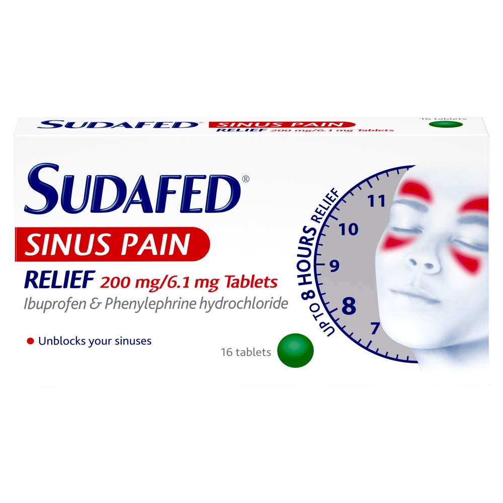 Sudafed Sinus Pain Relief Tablets, Long Lasting Relief of Sinus Symptoms, Pack of 16- Buy Online in Singapore at desertcart.sg. ProductId : 120166389. Sudafed Sinus Pain Relief Tablets, Long Lasting Relief of Sinus Symptoms, Pack of 16- Buy Online in Singapore at desertcart.sg. ProductId : 120166389.
