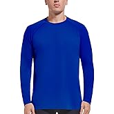 +MD Long Sleeve Shirts for Men, Quick Dry, Moisture Wicking T-Shirts for Gym, Workout, Running, Lightweight Crew Base Layer