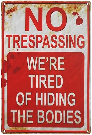 Amazon Com Eryao New Wall Decor No Trespassing Retro Metal Sign