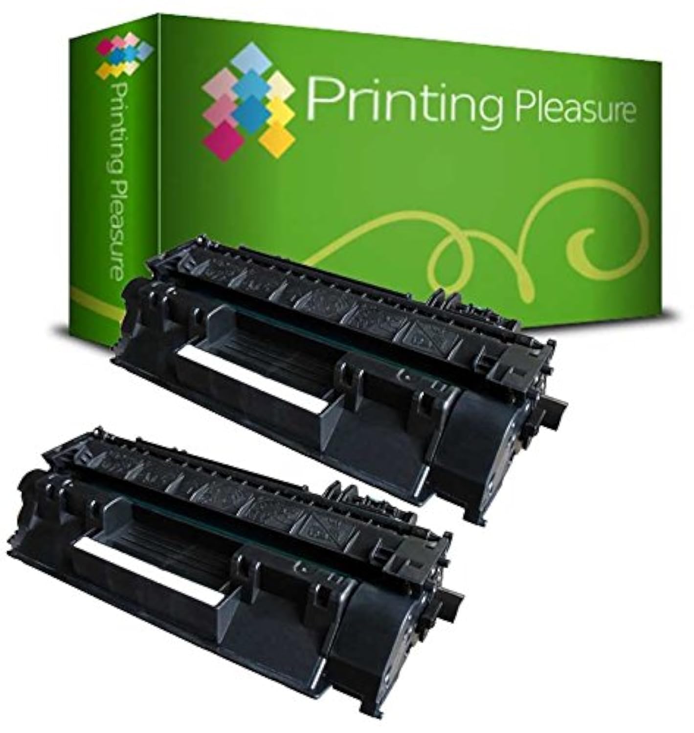 Printing Pleasure 2 Compatible Laser Toner Cartridges for HP Laserjet P2030 P2035 P2035N P2055D P2055DN P2055 P2055X P2056 P2057 | CE505A 05A
