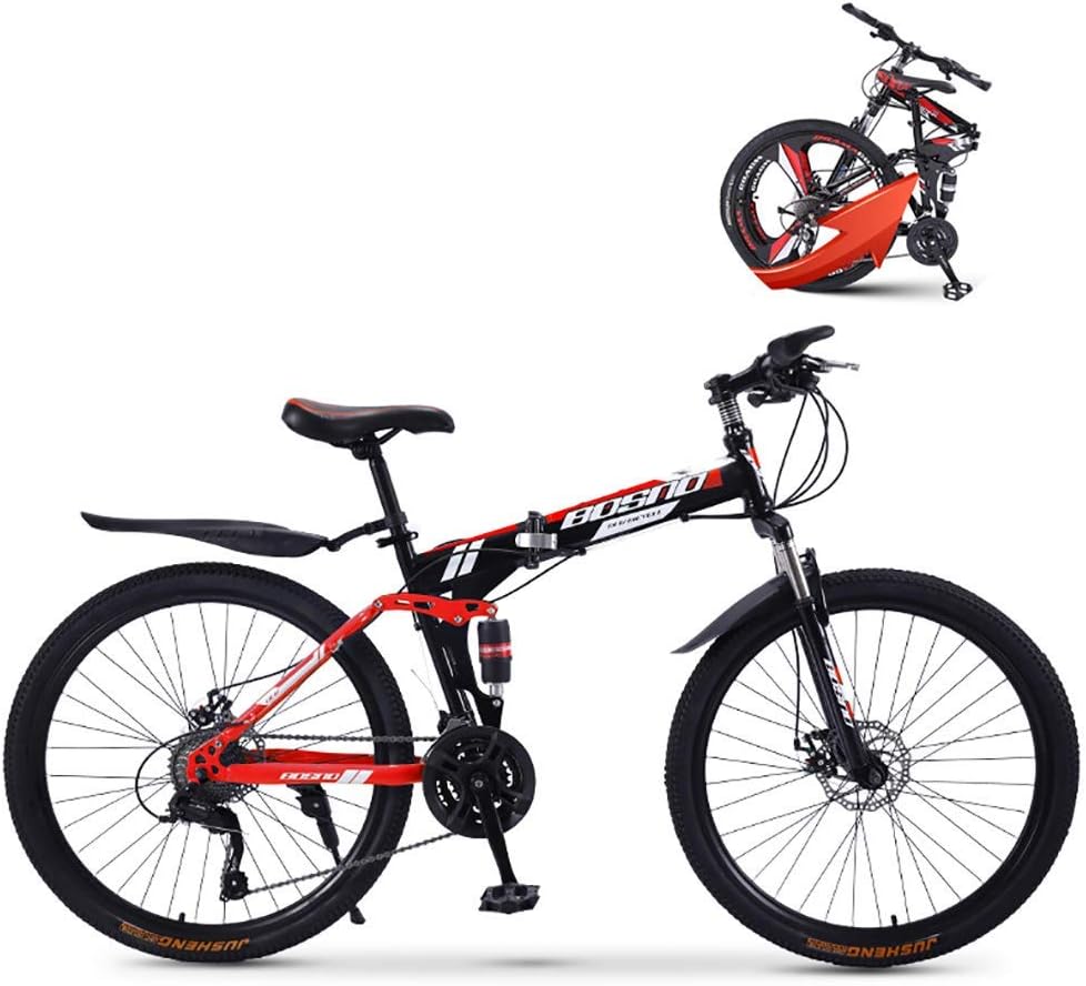 WXHHH 20 Inch Shock Absorption Folding Mountain Bike Adult