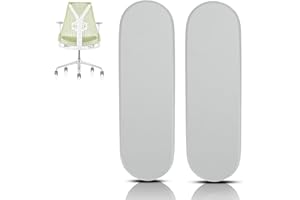 SINOLUXE Armrest Pads Caps Replacement for Herman Miller Sayl Office Chair Fixed and Height Adjustable, Grey Vinyl (1-Pair)