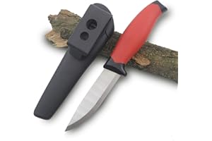 Fixed Blade Fishing Knife with Rotatable Plastic Sheath, Non-Slip Grip, Stainless Steel Fillet Tools for Outdoor Hunting Camp