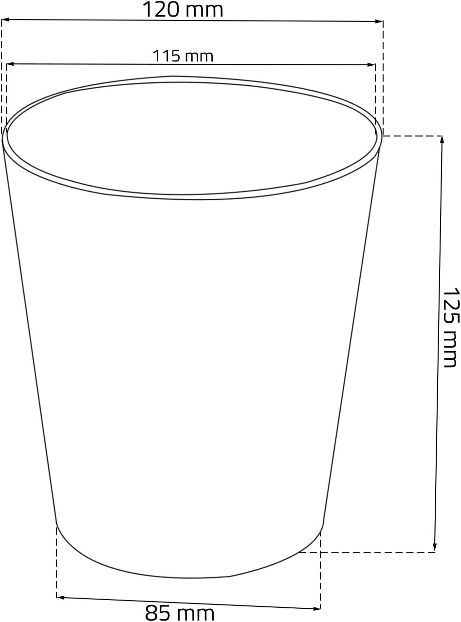 Prosper Plast DNAT120-370U 12 x 12.2 cm Nature Flowerpot - Olive, 12x12x12.2 cm - Image 3