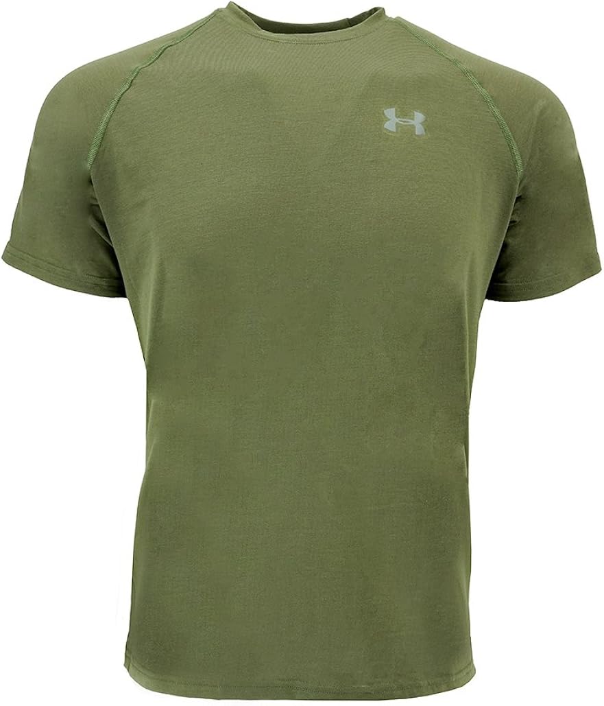 Under Armour Men's Tech S/S TShirt Army Green/Grey S Amazon.co.uk