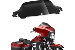 NEWRUIHENG 7 inch Motorcycle Windshield Windscreen Wind Splitter Windshield Compatible with Harley Davidson Touring Electra Glide Street Glide 2014-2023 (7" Black)