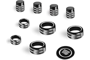 AuTK Air Conditioning, Vent Knob Cover for Honda Civic Accessories 2022 2023 2024 2025 for Honda CRV 2023 2024 2025 for Acura Integra 2023 2024 2025 Start/Stop Push Button Ring Trim 11Pcs(7 inch)