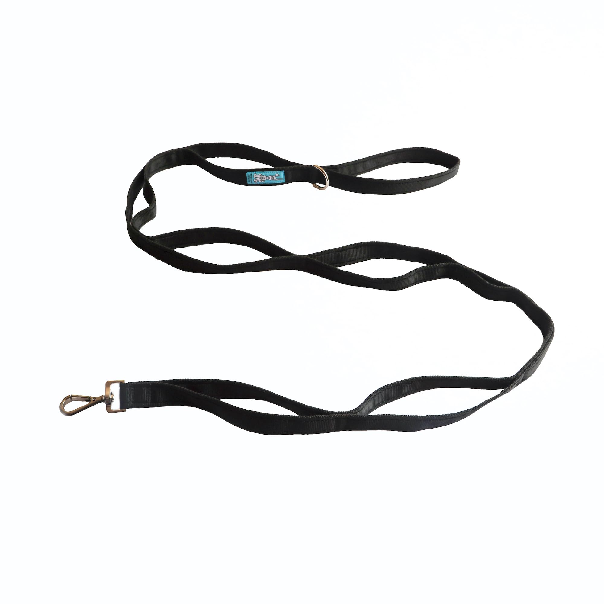 Big Dog Styles Multi-Handle Lead/Leash. Made in the UK. Heavy Duty, 1.8 Meters, 8 Handle Positions. (Black)
