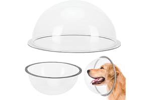 EVTSCAN Dog Fence Window Transparent Acrylic Dome Pet Window Semicircle Pet Peeping Accessory 33cm Diameter for Dog Cat
