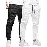 HOTake Men's Joggers Casual Lightweight Elastic Waist Drawstring Hiking Chino Pants Men